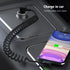 AICase 90 Degree Coiled Charging Cable,Right Angle Design Gaming LED Cord 6ft/1.8m Elastic Nylon Cable,Charge and Sync for Phone XS/XS Max/XR/Phon...