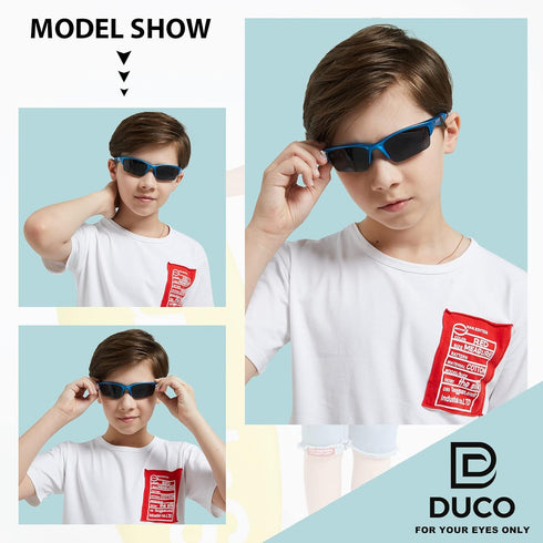 DUCO Toddler Kids Sunglasses for Boys Girls Sport Sunglasses Baseball Polarized Sunglasses for Age 4-7 Small to Medium K014...