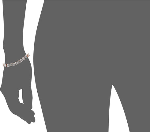 Amazon Essentials Plated Sterling Silver Round Cut Cubic Zirconia Tennis Bracelet (previously Amazon Collection)...
