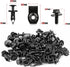Xislet 45PCS Universal Style Engine Under Cover Splash Shield Guard Body Bolts Bumper Fender Liner Push Retainer Fastener Rivet Clips Compatible w...
