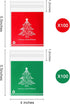 200 Pieces Christmas Treat Bags Clear Self-adhesive Candy Bags Cellophane Plastic Cookie Bags for Party Favors Christmas Decoration (Christmas Tre...