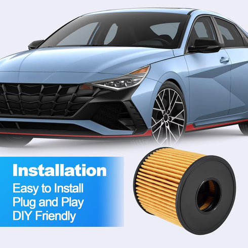26350-2J000 Engine Oil Filter Fit for 2021-2024 Hyundai Elantra 2.0L 2020-2024 Sonata 2.0L Hybrid (4PCS)...