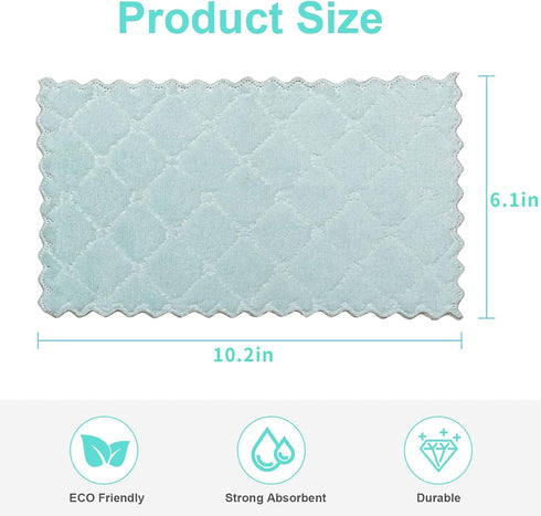 20 Pack Kitchen Dish Cloths, Super Absorbent Microfiber Cleaning Cloth for Cleaning Dishes, Kitchen, Bathroom, Car (Grey & Green)...