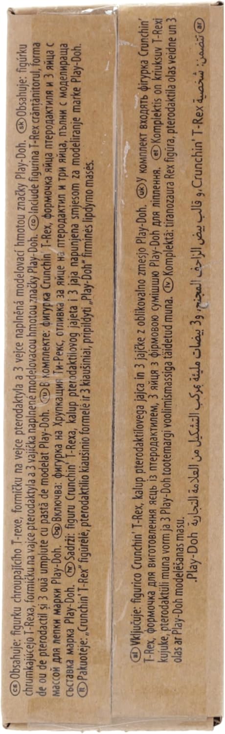 Play-Doh Dino Crew Crunchin' T-Rex Toy for Kids 3 Years and Up with Funny Dinosaur Sounds and 3 Eggs, 2.5 Ounces Each, Non-Toxic...