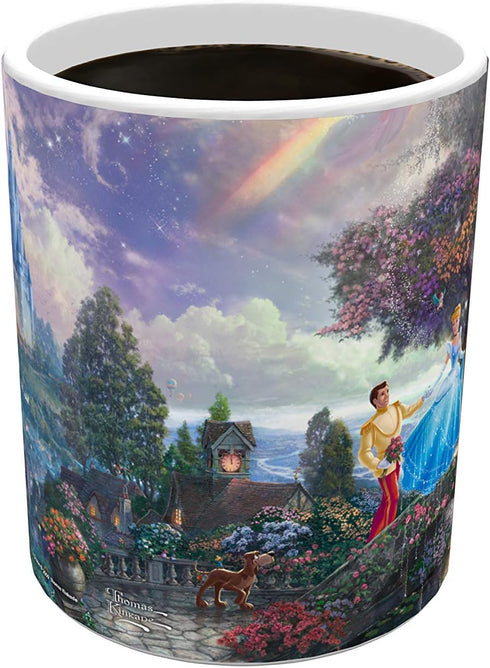Morphing Mugs Disney - Cinderella - Wishes Upon a Dream - Thomas Kinkade - One 11 oz Color Changing Heat Sensitive Ceramic Mug – Image Revealed Wh...