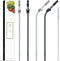 Homestia Stainless Steel Straw, 10.5'' Food Grade Reusable Metal Drinking Straws with 1 Cleaning Brush and Carry Pouch for Smoothie, Milkshake, Co...