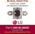 LG 6931EL3003D Genuine OEM Thermal Fuse For LG Dryers,Silver