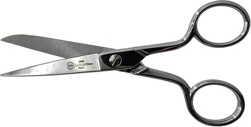 Ultima 5 Inch Dress Maker Scissors – Drop Forged Carbon Steel Dressmaker’s Sheers, Chrome Plated with Straight Handles, Made in Italy...