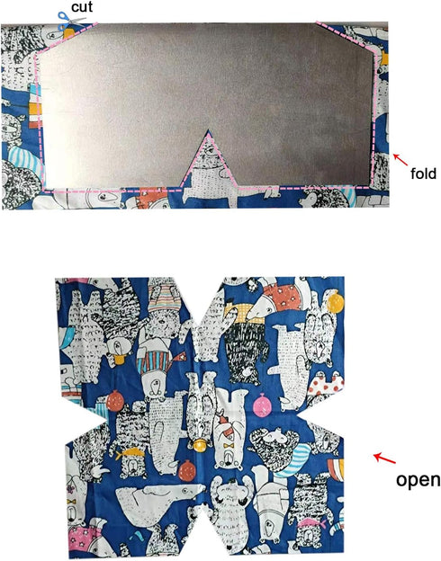 PIAOLGYI 2 PCS Bowl Cozy Template 8.6x4.3 inches,11x 5.5 Inches Bowl Wrap Sewing Pattern Template Quilting Template DIY Craft Stencil Cut On Fold ...