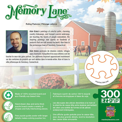 Masterpieces 300 Piece EZ Grip Jigsaw Puzzle - Rolling Pastures - 18"x24"...