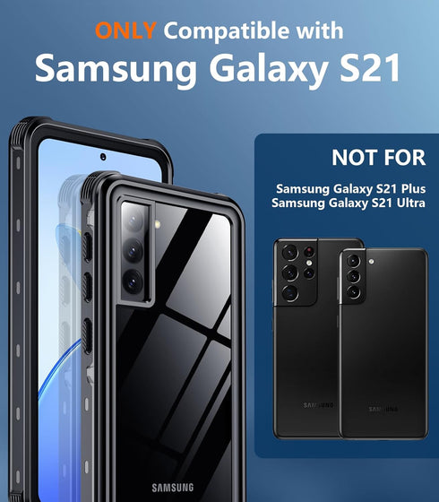 Temdan for Samsung Galaxy S21 Case Waterproof with Built-in Screen Protector 360 Full Body Underwater Case Shockproof Dustproof for Samsung S21 Ph...