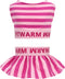 Fitwarm 2 Piece Summer Dog Clothes with Crop Top and Skirt, Striped Dog Dress for Small Dogs Girl, Pet Cat Outfit, Pink, Small...