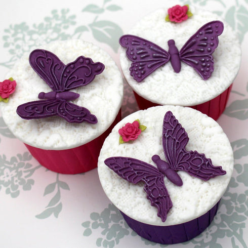 Katy Sue Butterfly Trio Silicone Mold for Cake Decorating & Crafting. Use with Fondant, Sugar Paste, Marzipan & Air Dry Clay. From Katy Sue Fondan...