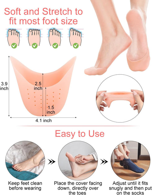 8Pcs BLATOWN Silicone Toe Protectors Toe Covers for Women Men Shoe Filling, Gel Toe Pads Toe Cushions with Breathable Hole for Pain Relief Fit for...