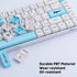 Hyekit PBT Keycaps 138 Keys Sea Salt Milk Keycaps XDA Profile Dye-Sublimation Japanese Keycaps Cute Keycaps for Cherry Gateron MX Switches Mechani...