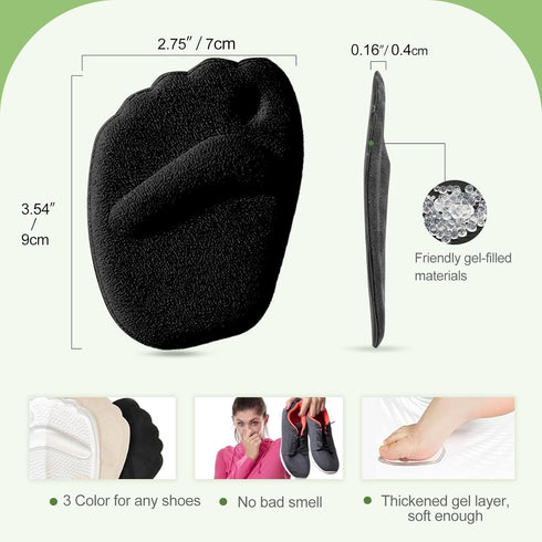 Ball of Foot Cushions | Metatarsal Pads Women | Heel Inserts for Women All Day Pain Relief and Comfort One Size Forefoot Pads (3 Pairs Foot Pads)...
