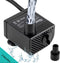 hygger Ultra Quiet 53GPH (200L/H, 3W) Submersible Mini Water Pump Comes with 2 Nozzles, for Aquariums, Fish Tank, Fountain, Hydroponics, Max Lift ...