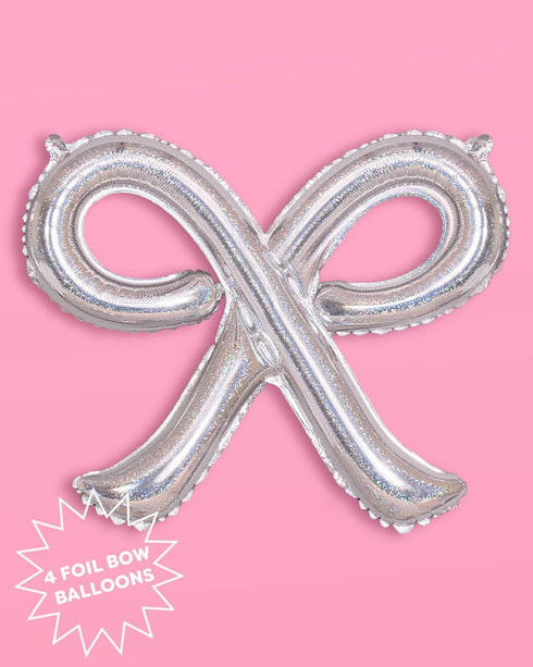 xo, Fetti Party Decorations Pink Latex + Iridescent Foil Bow Balloons - 20 pk | Bachelorette Decorations, Bow Birthday Party, Bridal Engagement De...