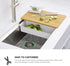 OTHWAY 2Pcs Kitchen Sink Mats, 15.8" x12" Scratch Free Sink Protector for Stainless Steel/Porcelain Sink, Pebble Design Quick Drain Dish Drying Ma...