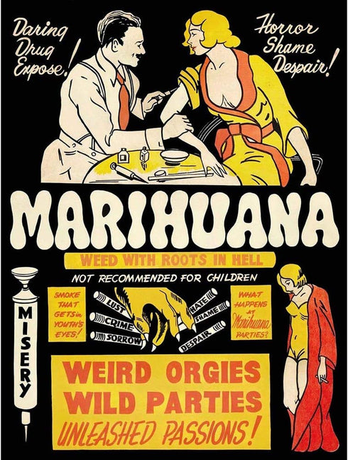 Wee Blue Coo Political Drug Abuse Marijuana Weed Weird Art Print Poster Wall Decor 12X16 Inch...