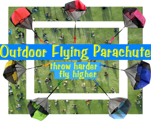 14 Pcs Parachute Toy,Tangle Free Outdoor Flying Parachute Men,Hand Throw Flying Toys for Birthday Gifts,Christmas Day,Filling Stocking Stuffer ,Ki...