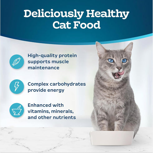 Blue Buffalo Tastefuls Natural Wet Cat Food Cans, Paté Style, Ocean Fish and Tuna Entrée 3-oz Cans (Pack of 4)...