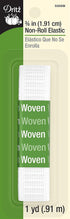 Dritz 9306W Non-Roll Woven Elastic, Whiet, 3/4-Inch by 1-Yard...