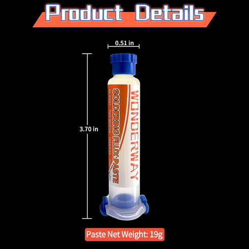 Sn42/Bi58 T4 Lead Free Solder Paste (30g) & Lead-Free Solder Flux 10cc, Supplied By Wonderway...
