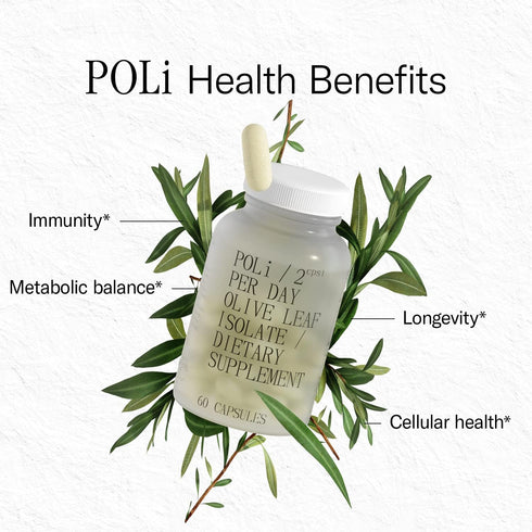 FOREVER YOUNG Poli | Olive Leaf Extract Dietary Supplement | 10mg of Hydroxytyrosol, 100 mg Oleuropein | Immune Support Supplement | Greece Manufa...
