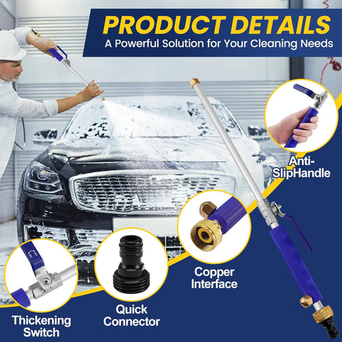 2024 Upgraded Pressure Washer Wand, High Pressure Hose Jet Nozzle, High Pressure Power Washer For Garden, Hose Nozzle Sprayer High Pressure And Gu...