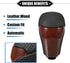 Automatic Gear Shift Knob Compatible for Toyota Highlander 2014-2019, Durable Faux Leather Plastic Black Red Drilled Mahogany Pattern...