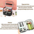 Double Layer Cosmetic Bag Toiletry Bag Makeup Bag Organizer Large Capacity Waterproof Makeup Case for Travel and Daily Use (coffee diamond plaid)...