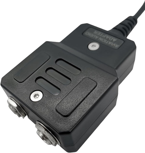 General Aviation Headset Adapter to Helicopter,Stereo Mono Switch,Adapt GA Headphone to Helicopter,7.0mm Civilian Wired U174U Plug?Military Wiring...