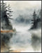 Posterizer 1 pcs- trees and jungle-nature scene style 5-Landscape & Nature Art-Floral Botanical Art- Decor for Home & Office- unframed wall art...