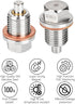 Magnetic Oil Drain Plug M14 X 1.5MM 2 PCS, Stainless Steel Engine Oil Drain Plugs with 4 Pcs Copper Gasket Anti Leakage Replacement for Most Ford ...