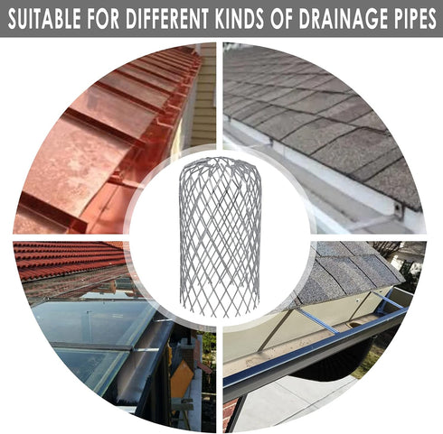 Gutter Guard 3” Leaf Filter Gutter Strainer 10 Pack Aluminium Filter Strainers for Preventing Blockage from Clogging Sewer Pipes...