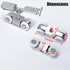 2pcs 4-Wheel Stainless Stee Hanging Wheel Suitable fo Sliding Doors in Halls and Kitchen cabinets wadrobe Sliding Door...