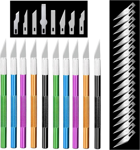 38pcs 8" Exacto Knife & Blades Set for Crafts, Utility Razor Xacto Knife, Paper Cutter(Exacto Utility Knife)...