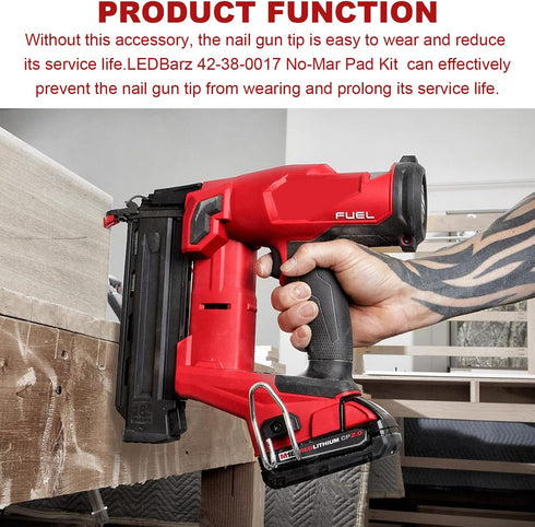 42-38-0017 No-Mar Pad Kit(Set of 15) for Nailer Tip Of Milwaukee M18 2746-00 Nose cushion no mar tip Nailer,Finish Nailer,Nail Gun....