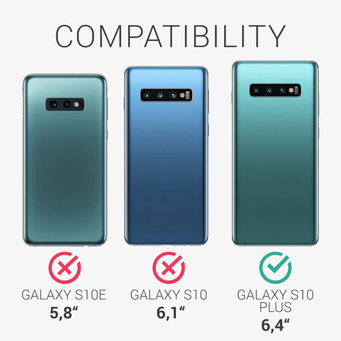 kwmobile Case Compatible with Samsung Galaxy S10 Plus / S10+ Case - TPU Silicone Phone Cover with Soft Finish - Winter Rose...