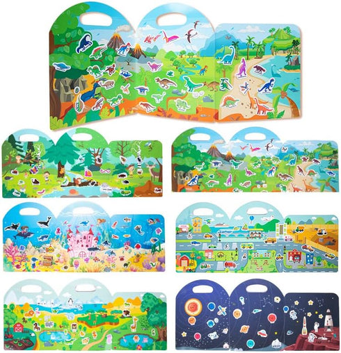 Sticker Books for Kids 3-4, Reusable Sticker Book, Quiet Busy Book, Montessori Preschool Learning Activities Educational Travel Toys Gift, Insect ...