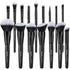 19Pcs ULTRA SOFT Black labeled DENSE HAIR Makeup Brushes set Contains large powder Flat Foundation Ultimate Blending Make up Brush set Blush Face ...
