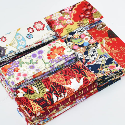 30 Pcs 8" x 10" Cotton Quarters Fabric Bundle Craft Fabric Patchwork Japanese Style Wrapping Cloth Quilting Fabric for DIY Patchwork Sewing Craft ...