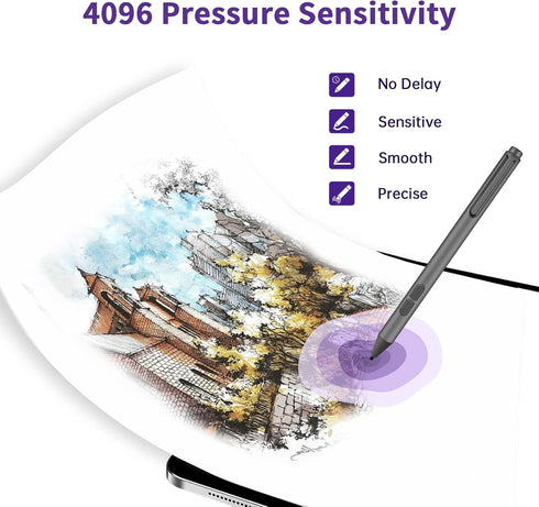 Uogic Pen for Microsoft Surface, 4096 Pressure Sensitivity Palm Rejection Stylus, Compatible with Surface Pro 10/9/8/7/6/5/4/3/X,Surface Go 3/2/1,...