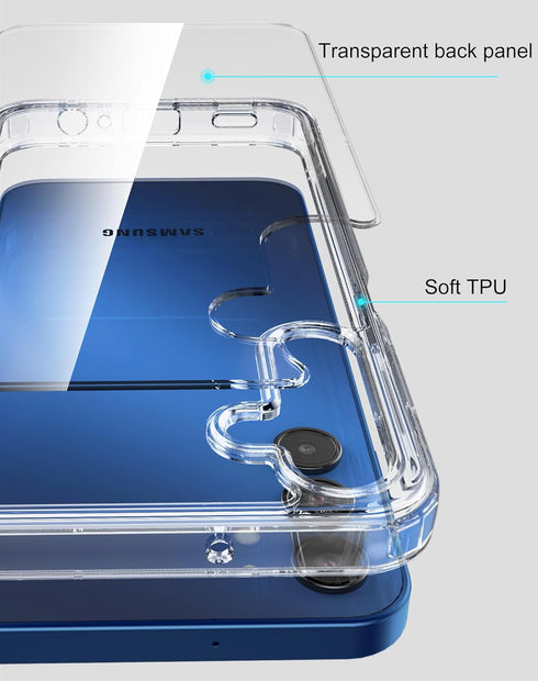 for Galaxy A15 5G Case,Premium PC+TPU Shockproof Protective Phone Case Cover with Tempered Glass Screen Protector for A15 2023 4G (Clear, A15)......