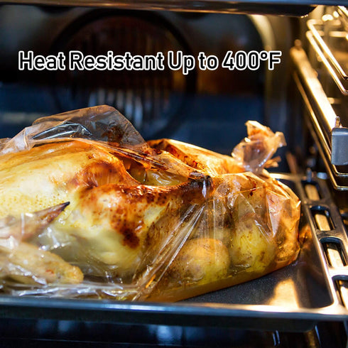 Oven Cooking Bags Medium Size Roasting Baking Bag for Meats Ham Ribs Poultry Seafood on Thanksgiving, 14 x 17 Inch - 10 Bags Total(Pack of 2)...