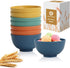 Wheat Straw Bowls, 10 OZ Snack Bowls Set of 8, Unbreakable Ice Cream Bowls, Alternative Plastic Bowls Reusable, Small Bowls for Snack, Dessert and...
