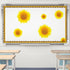 Capoda 12 Pcs Magnetic Sunflower Borders Sunflower Classroom Decorations 11.8 x 2 Inch Sunflower Bulletin Board Borders Magnet Sunflower Garland B...