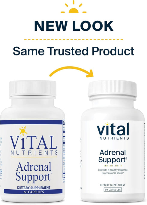 Vital Nutrients Adrenal Support | Adrenal Support Supplements for Gland Function and Cortisol Management | Supports Energy and Stress Levels | Glu...
