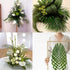 Artificial Areca Palm Leaves, 8 Pcs Faux Tropical Palm Tree Leaves Stems for Floral Arrangement, Hawaiian Luau, Jungle Beach Wedding Party Decor, ...